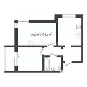 2-к квартира, вторичка, 53м2, 14/16 этаж