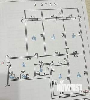 4-к квартира, вторичка, 88м2, 3/9 этаж