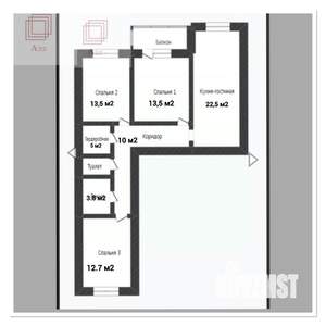 4-к квартира, вторичка, 90м2, 10/11 этаж