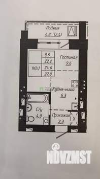 Студия квартира, строящийся дом, 25м2, 1/16 этаж