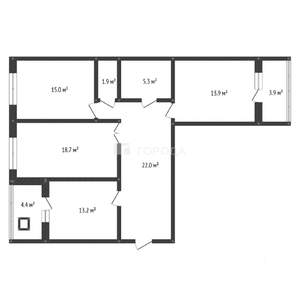 3-к квартира, вторичка, 94м2, 15/16 этаж