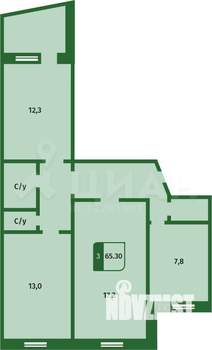 3-к квартира, вторичка, 67м2, 7/9 этаж