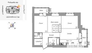 3-к квартира, строящийся дом, 80м2, 3/16 этаж