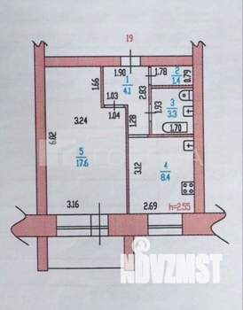 1-к квартира, вторичка, 34м2, 6/6 этаж