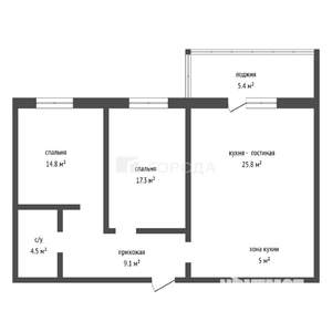 3-к квартира, вторичка, 66м2, 4/10 этаж