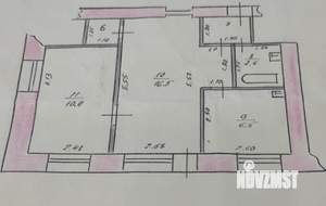 2-к квартира, вторичка, 39м2, 3/3 этаж
