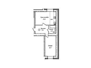 2-к квартира, вторичка, 50м2, 1/9 этаж