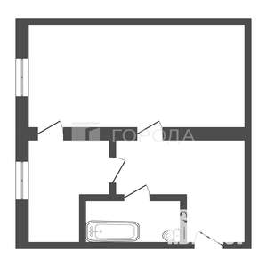 2-к квартира, вторичка, 36м2, 3/3 этаж