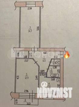 2-к квартира, вторичка, 45м2, 5/5 этаж