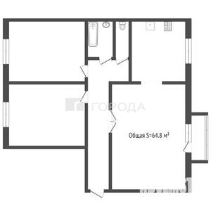 3-к квартира, вторичка, 65м2, 5/10 этаж