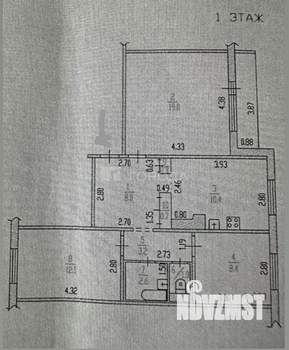 3-к квартира, вторичка, 66м2, 1/10 этаж