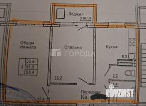 2-к квартира, вторичка, 51м2, 11/12 этаж