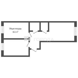 3-к квартира, вторичка, 66м2, 1/8 этаж