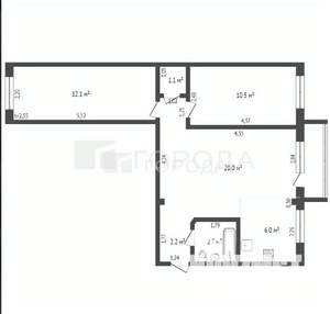 3-к квартира, вторичка, 55м2, 2/5 этаж