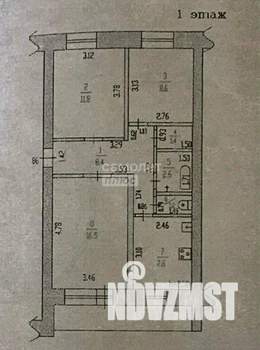 3-к квартира, вторичка, 58м2, 1/5 этаж