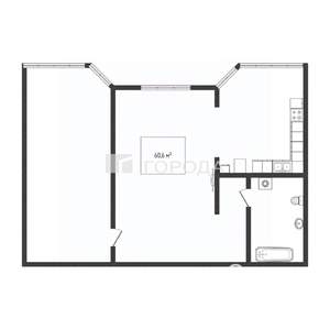 2-к квартира, вторичка, 61м2, 17/17 этаж