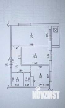2-к квартира, вторичка, 50м2, 4/10 этаж
