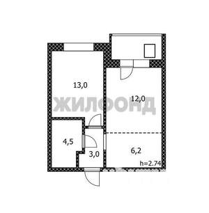 2-к квартира, вторичка, 40м2, 16/16 этаж