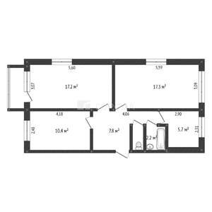 3-к квартира, вторичка, 63м2, 5/5 этаж