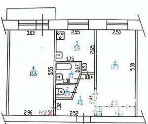2-к квартира, вторичка, 44м2, 2/5 этаж