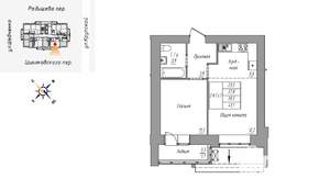 2-к квартира, строящийся дом, 41м2, 2/16 этаж