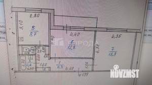 2-к квартира, вторичка, 53м2, 9/10 этаж