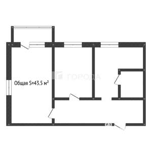 2-к квартира, вторичка, 44м2, 3/5 этаж
