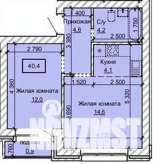 2-к квартира, вторичка, 40м2, 1/10 этаж