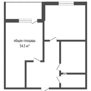 1-к квартира, вторичка, 35м2, 5/6 этаж
