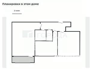 2-к квартира, вторичка, 44м2, 5/5 этаж