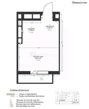 Студия квартира, вторичка, 26м2, 3/18 этаж