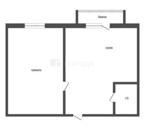 1-к квартира, вторичка, 28м2, 2/9 этаж