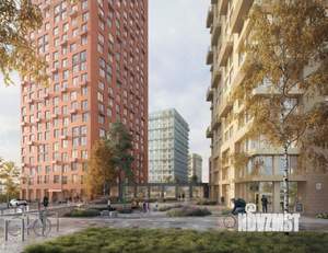 2-к квартира, строящийся дом, 55м2, 17/24 этаж