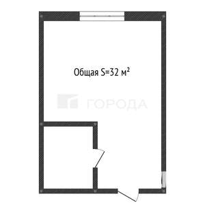 Студия квартира, вторичка, 32м2, 2/6 этаж