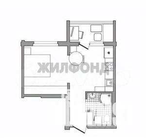 1-к квартира, сданный дом, 30м2, 12/16 этаж