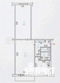 2-к квартира, вторичка, 45м2, 5/5 этаж
