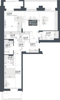 3-к квартира, вторичка, 100м2, 15/15 этаж