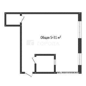 Студия квартира, вторичка, 31м2, 2/5 этаж