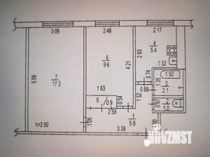 2-к квартира, вторичка, 42м2, 1/5 этаж