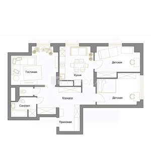3-к квартира, вторичка, 93м2, 7/16 этаж