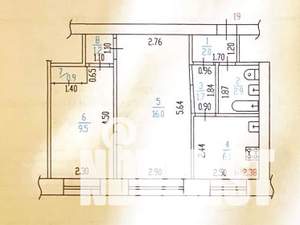 2-к квартира, вторичка, 40м2, 1/4 этаж