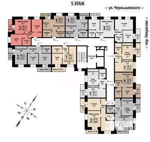 2-к квартира, вторичка, 46м2, 5/10 этаж