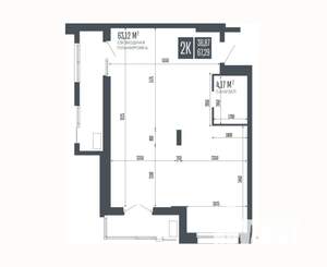 2-к квартира, вторичка, 67м2, 2/15 этаж