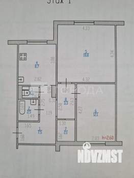 2-к квартира, вторичка, 55м2, 1/12 этаж