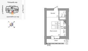 1-к квартира, строящийся дом, 35м2, 2/16 этаж