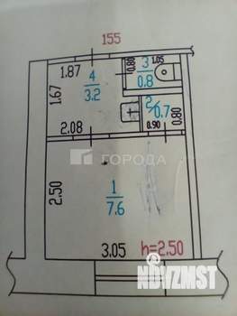 Студия квартира, вторичка, 12м2, 5/5 этаж