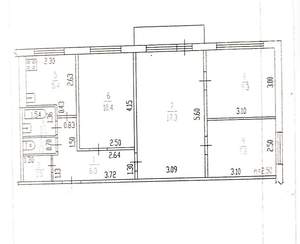 4-к квартира, вторичка, 61м2, 4/5 этаж