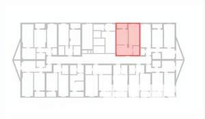 2-к квартира, вторичка, 40м2, 6/22 этаж