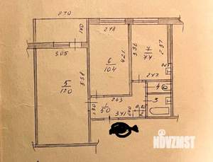2-к квартира, вторичка, 43м2, 6/9 этаж