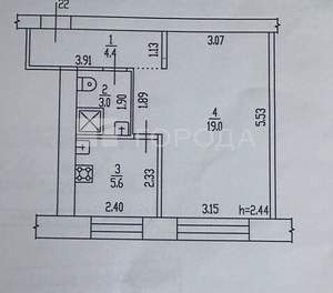 1-к квартира, вторичка, 32м2, 1/5 этаж